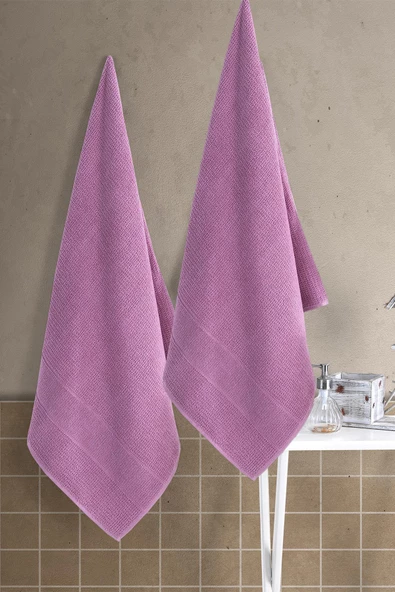 Royal | 70x140 Cm 2'Li  Banyo Havlu Seti, %100 Pamuklu Havlu Takımı - 10