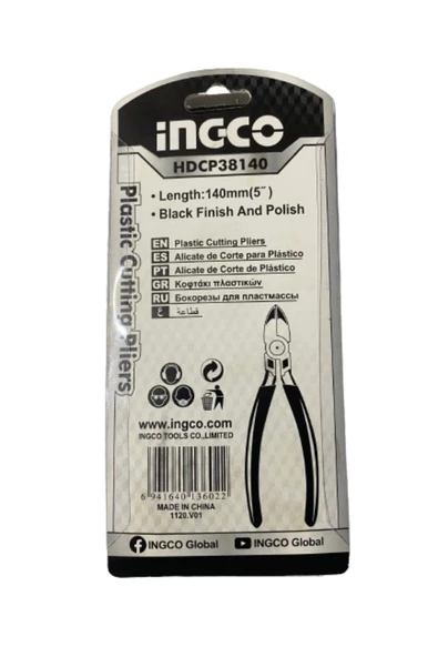 Ingco 140mm Plastik Kesme Pensesi Yan Keski - 3