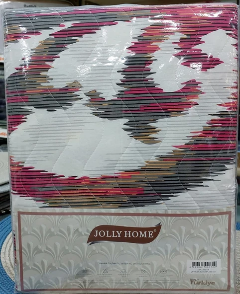 Jolly Home 4 Mevsim Tek Kişilik Kapitoneli Nevresim Takımı-Arya Fuşya - 2