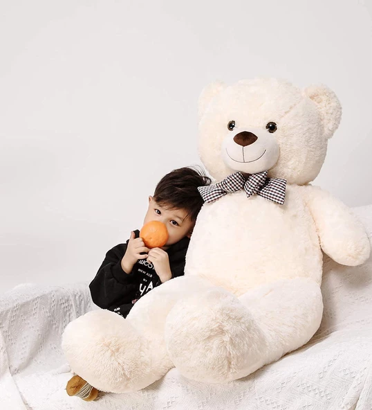 SOLE 175 cm Papyonlu DEV Boy Peluş Ayı - % 100 YERLİ - 7