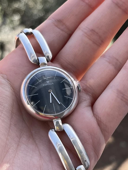Onsa 28mm Çelik Kordon Vintage Kadın Kol Saati 040 (Kutusuz) - 10