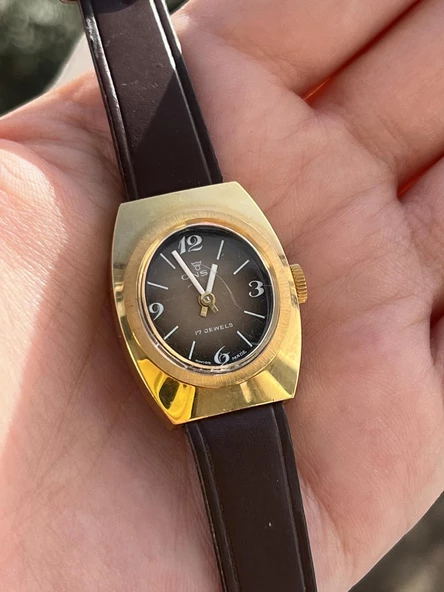 Onsa Deri Kordon Vintage Kadın Kol Saati D-066 (Kutusuz) - Resim 8