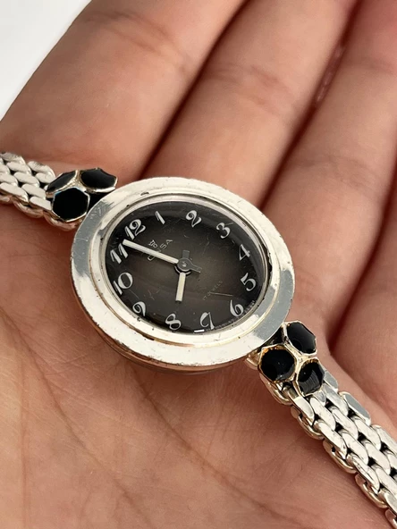 Onsa 25mm Çelik Kordon Vintage Kadın Kol Saati D-067 (Kutusuz) - Resim 2