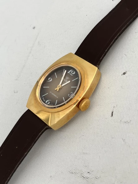 Onsa Deri Kordon Vintage Kadın Kol Saati D-066 (Kutusuz) - Resim 6