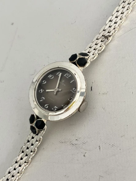 Onsa 25mm Çelik Kordon Vintage Kadın Kol Saati D-067 (Kutusuz) - Resim 6