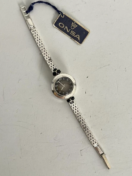 Onsa 25mm Çelik Kordon Vintage Kadın Kol Saati D-067 (Kutusuz) - Resim 4