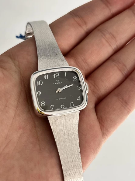 Onsa Çelik Kordon Vintage Kadın Kol Saati D-068 (Kutusuz)