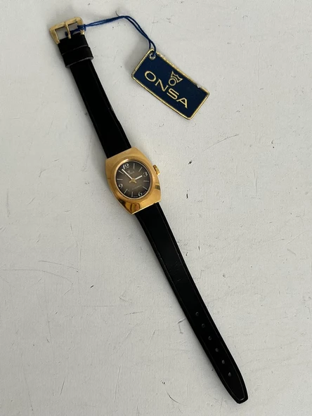 Onsa Deri Kordon Vintage Kadın Kol Saati D-065 (Kutusuz) - 4