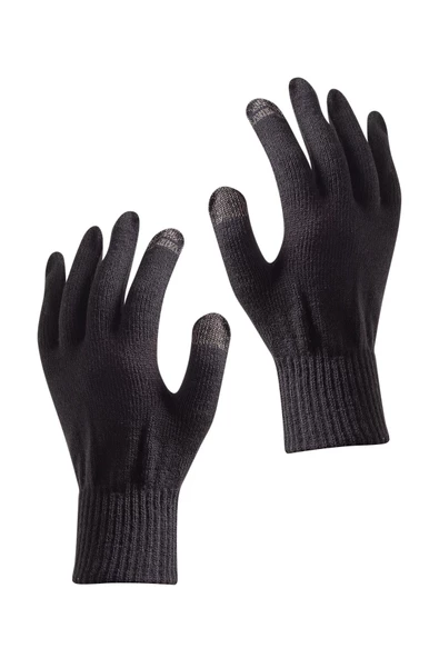 Oil Company Soft Parmak Touch Siyah Eldiven Dokunmatik Parmak Unisex - 3