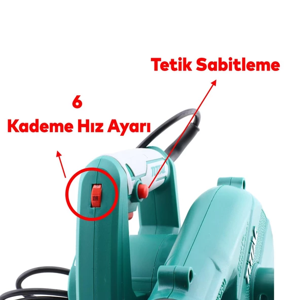 Üfleme Makinası 600 W Bahçe Yaprak Üfleme Temizleme Süpürme Total TB2066 Elektrikli Üfleyici - 3