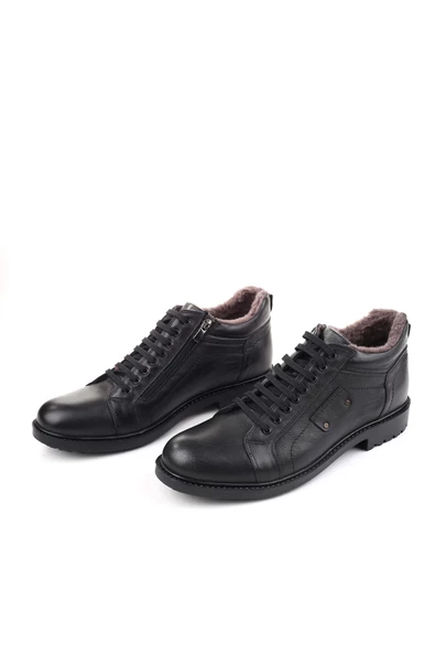 Çetintaş 4242 Büyük Numara Hakiki Deri Erkek Kürklü Kışlık Bot - 4