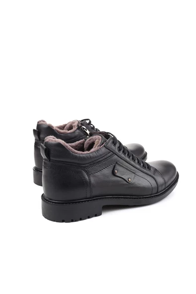 Çetintaş 4242 Büyük Numara Hakiki Deri Erkek Kürklü Kışlık Bot - 5