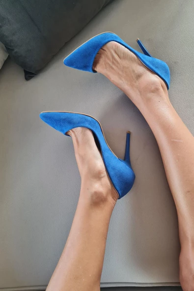 001 200 Topukla Kadın 10 cm Topuklu Klasik Sivri Burun Stiletto - 12