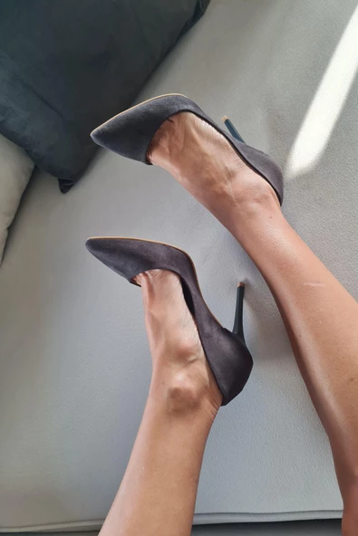 001 200 Topukla Kadın 10 cm Topuklu Klasik Sivri Burun Stiletto - 2