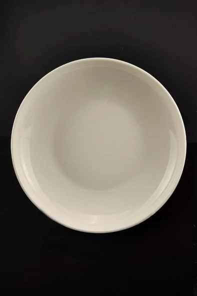 Digithome Semazen 1 Adet Porselen Büyük Boy Salata Servis Tabağı Meyvelik 24 Cm Krem – Tl4052341 C320.003 - 3