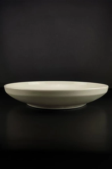 Digithome Semazen 1 Adet Porselen Büyük Boy Salata Servis Tabağı Meyvelik 24 Cm Krem – Tl4052341 C320.003 - 4