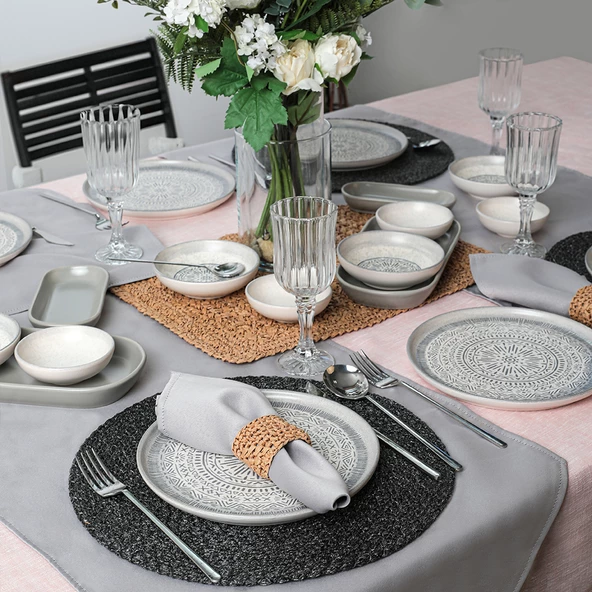 Keramika Keraart Stone Kahvaltı Takımı 18 Parça 6 Kişilik 21426-27 - 3