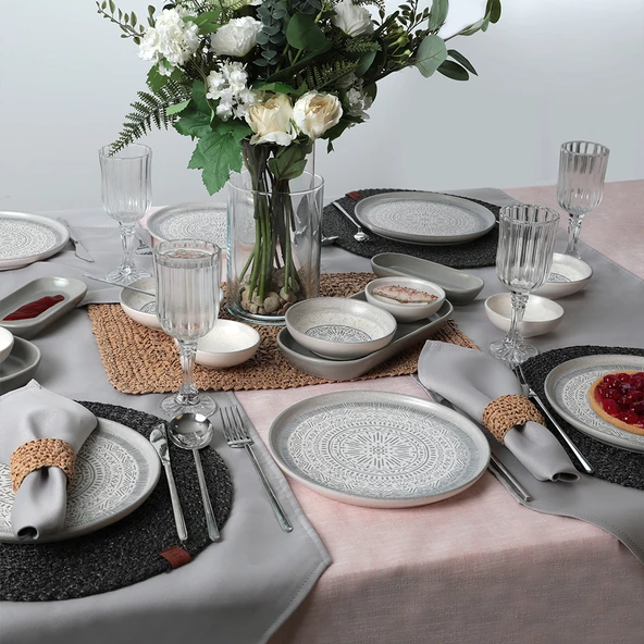 Keramika Keraart Stone Kahvaltı Takımı 18 Parça 6 Kişilik 21426-27 - 2