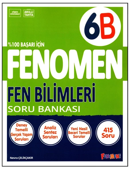 Fenomen 6. Sınıf Fen Bilimleri Soru Bankası (B)