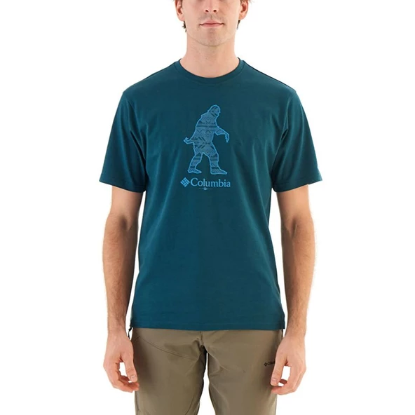 Columbia CSC Checkered Peaks Erkek Kisa Kollu T-Shirt Yeşil CS0242-414