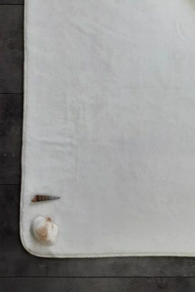 Ultrasoft Düz Krem 3’lü Banyo Halısı Paspası Seti Kaymaz Tabanlı Makinede Yıkanabilir Klozet Takımı - 6