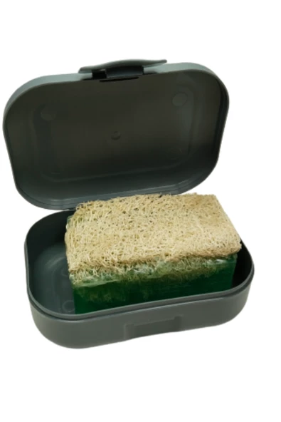 Sabun Saklama Çantalı Kabak Lifli Aloe Vera Sabunu - 4