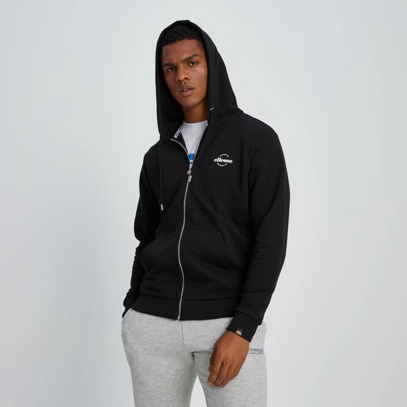 Ellesse Erkek Sweatshirt Fermuarlı Kapüşonlu Siyah - 2