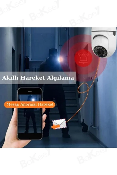 Ampul Kamera Harekete Duyarlı Gece Görüşlü Sesli Kablosuz 360 Hd Ip Kamera - 4