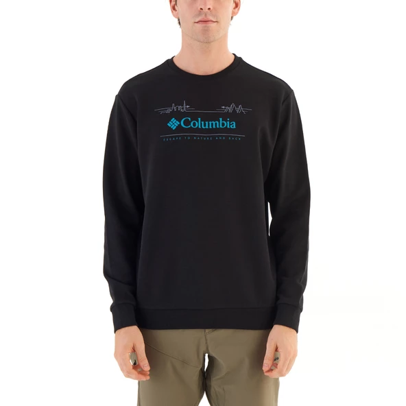 Columbia Csc M Nature And Back Crew Erkek Siyah Sweatshirt CS0329-010 ürün görseli 1