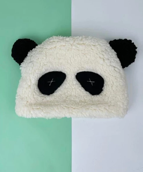Panda Tasarımlı Polar Şapka Bere - 3