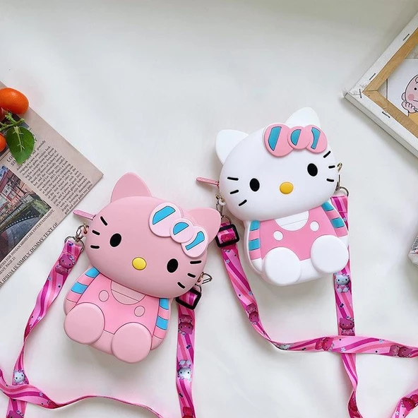 Hello Kitty Silikon Çanta Beyaz