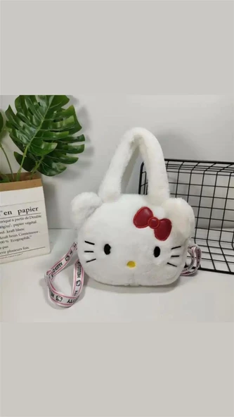 Hello Kitty Peluş Omuz ve El Çantası  (Bayan)