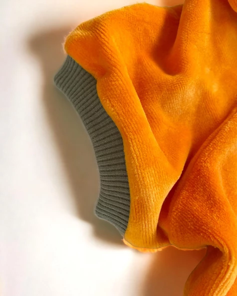 Green Dog Pocket Turuncu Kapşonlu Sweatshirt Köpek Kıyafeti Köpek Elbisesi - 4