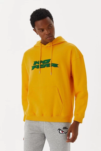 No Fear Erkek Sweatshirt Kapüşonlu Hardal M500243 - 2