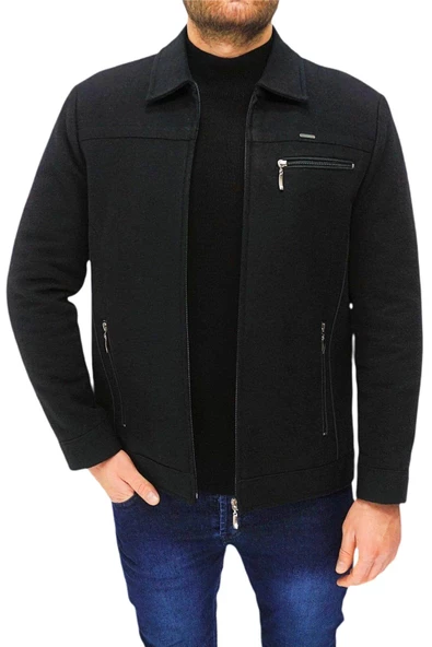 Erkek Büyük Beden Kaşe Mont 9050 BGL-ST03246 - Resim 3