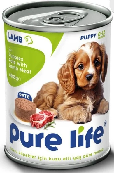 Pure Life Kuzu Etli Pate Yavru Köpek Konserve Maması 400gr