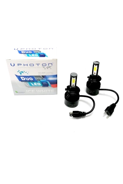 Duo H7 Led Xenon 6.000 Kelvin Beyaz Şimşek Etkili