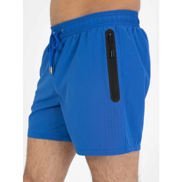 Saks Büyük Beden Su Itici Özellikli Erkek Havuz Deniz Şort Mayo - Resim 4