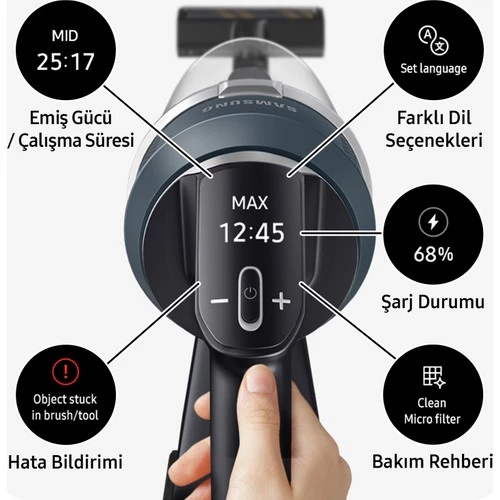 Samsung VS20C8524TB/TR Jet 85 Dikey Şarjlı Süpürge - 3