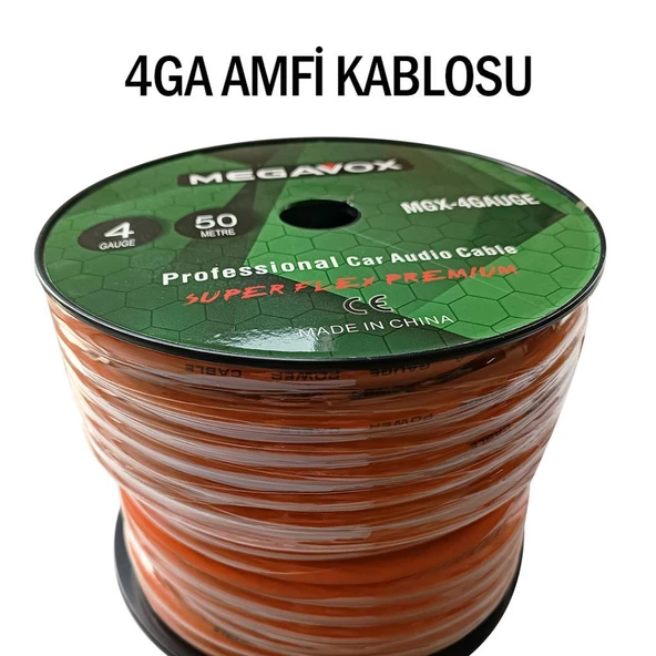 MEGAVOX 4GA PROFESYONEL AMFİ KABLOSU 50METRE - 4