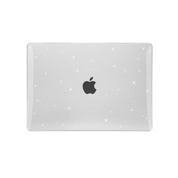 Apple Macbook Air 15inç M2 2023 A2941 Kılıf Simli Ön Arka Kapak - 4