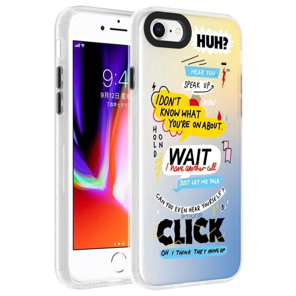 Apple iPhone 8 Kılıf Desenli Dragon Sert Kapak - 8