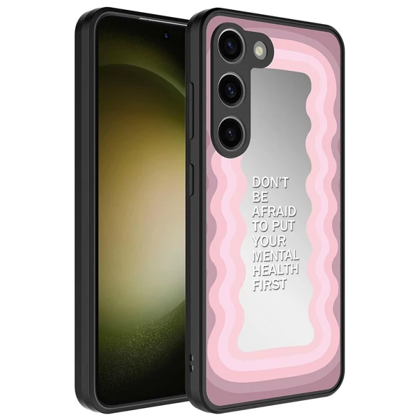 Samsung Galaxy S23 Plus Kılıf Aynalı Desenli Kamera Korumalı Parlak Mirror Kapak - 8