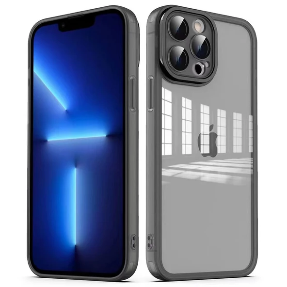 Apple iPhone 13 Pro Max Kılıf Kamera Korumalı Transparan Post Kapak - 6