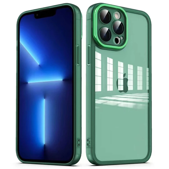 Apple iPhone 13 Pro Max Kılıf Kamera Korumalı Transparan Post Kapak - 7