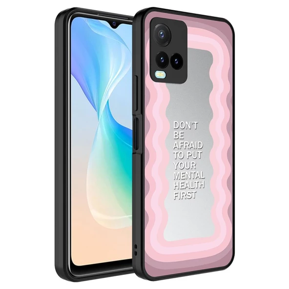 Vivo Y32 Kılıf Aynalı Desenli Kamera Korumalı Parlak Mirror Kapak - 9