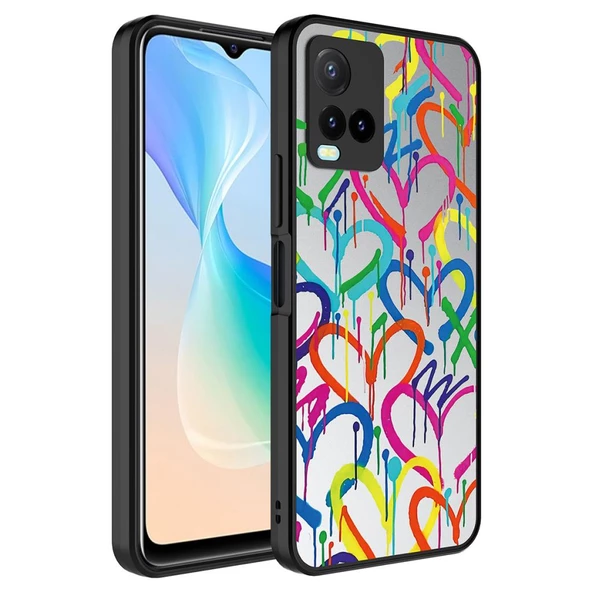 Vivo Y32 Kılıf Aynalı Desenli Kamera Korumalı Parlak Mirror Kapak - 4