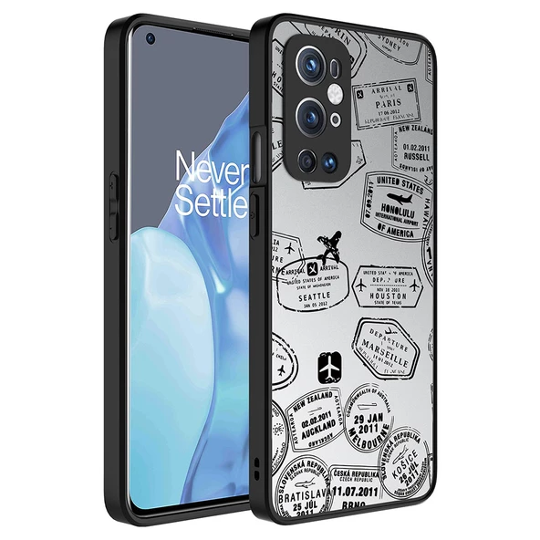 One Plus 9 Pro Kılıf Aynalı Desenli Kamera Korumalı Parlak Mirror Kapak - 7
