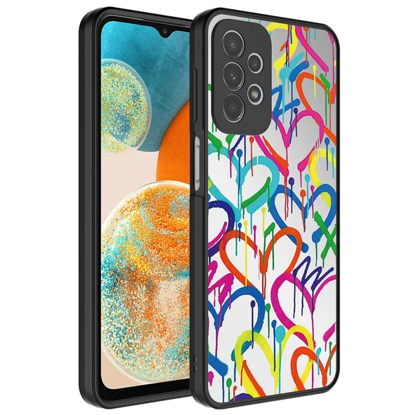 Samsung Galaxy A53 5G Kılıf Aynalı Desenli Kamera Korumalı Parlak Mirror Kapak - 4