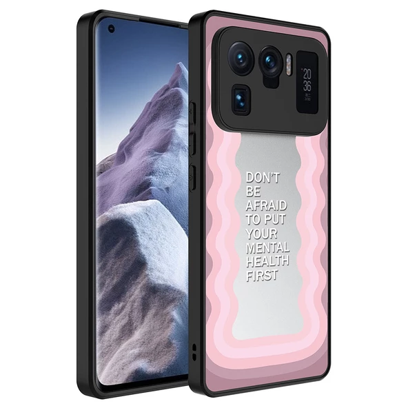 Xiaomi Mi 11 Ultra Kılıf Aynalı Desenli Kamera Korumalı Parlak Mirror Kapak - 6